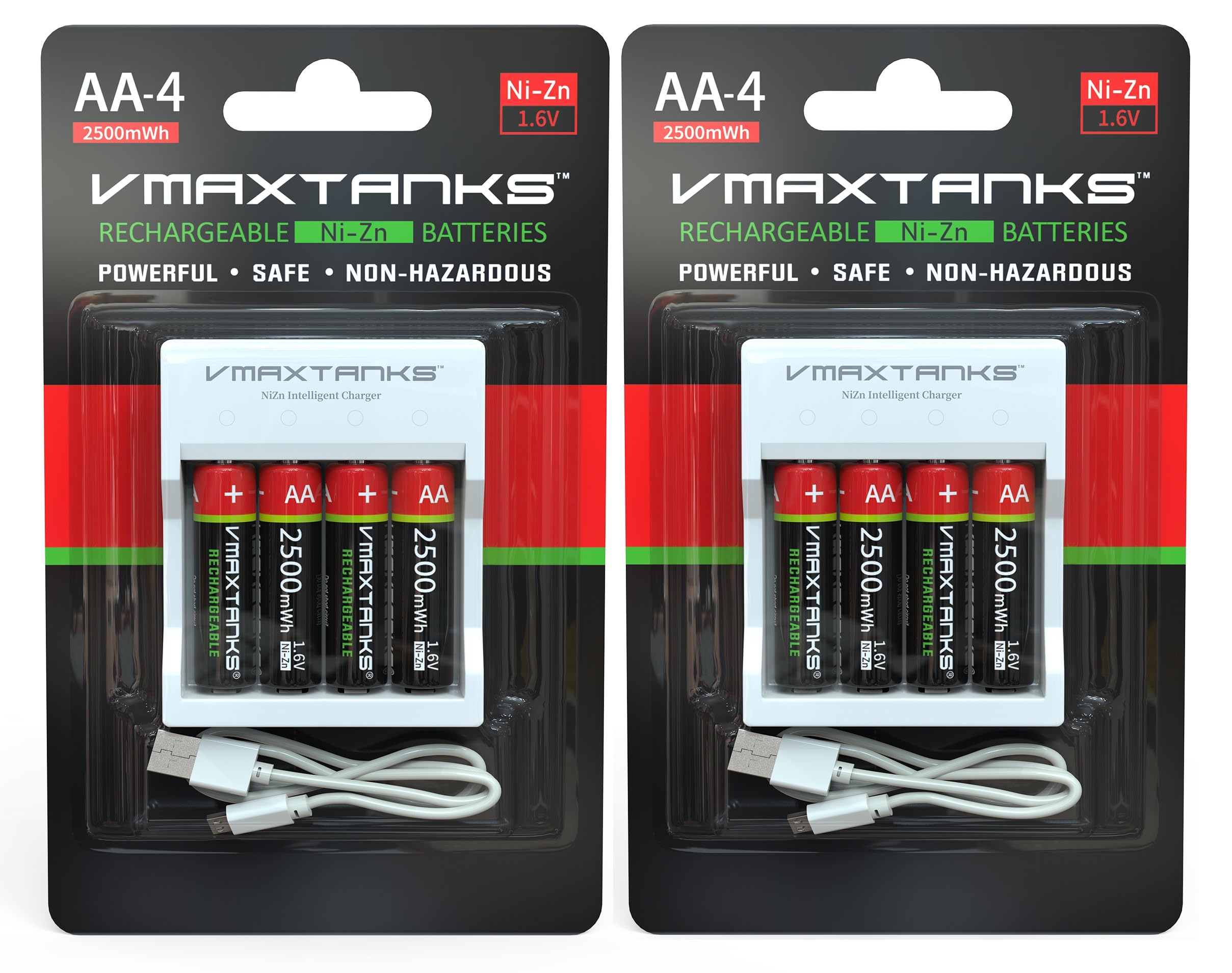 Amazon.com: VMAX AA-4CH Ni-Zn Rechargeable AA 4 Pack Batteries for
